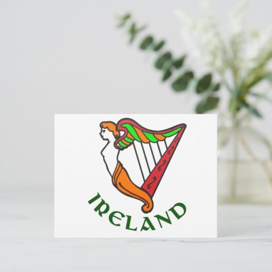 Irish Harp briefkaart (Staand voorkant)