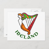 Irish Harp briefkaart (Voorkant / Achterkant)