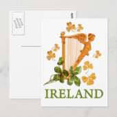 IRISH HARP BRIEFKAART (Voorkant / Achterkant)