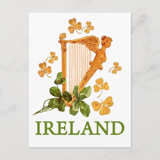IRISH HARP BRIEFKAART (Voorkant)