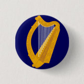 Irish harp embleem badge ronde button 3,2 cm (Voorkant)