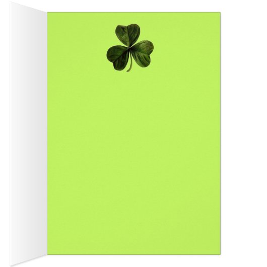 IRISH HARP, GREEN GOLD SHAMROCKS St Patrick's Day (Binnen (Rechts))