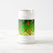 IRISH HARP, GREEN GOLD SHAMROCKS St Patrick's Day Bierpul (Center)