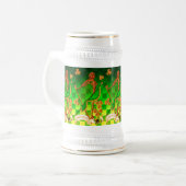 IRISH HARP, GREEN GOLD SHAMROCKS St Patrick's Day Bierpul (Voorkant links)