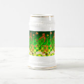 IRISH HARP, GREEN GOLD SHAMROCKS St Patrick's Day Bierpul (Center)