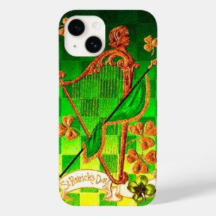 IRISH HARP, GREEN GOLD SHAMROCKS St Patrick's Day Case-Mate iPhone Case