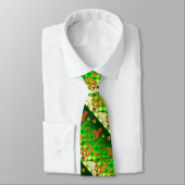 IRISH HARP, GREEN GOLD SHAMROCKS St Patrick's Day Stropdas (Gebonden)