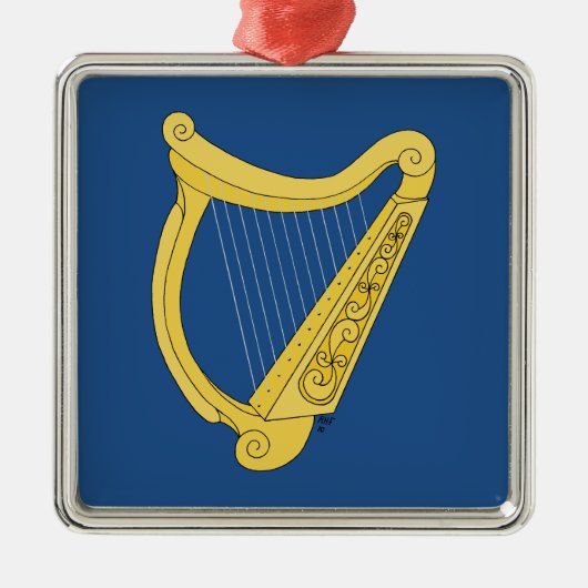 Irish Harp Metalen Ornament (Voorkant)