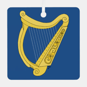 Irish Harp Metalen Ornament