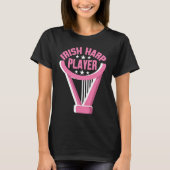 Irish Harp Player Harp T-shirt (Voorkant)