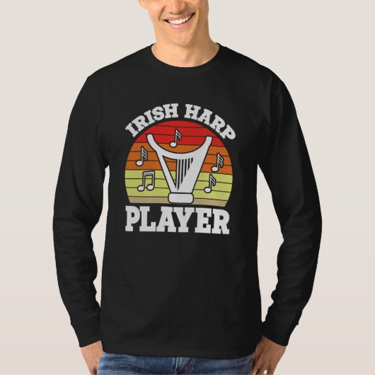 Irish Harp Player Harp T-shirt (Voorkant)