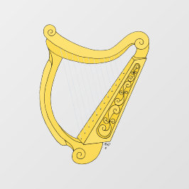 Irish Harp Raamsticker