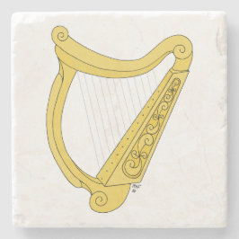 Irish Harp Stenen Onderzetter