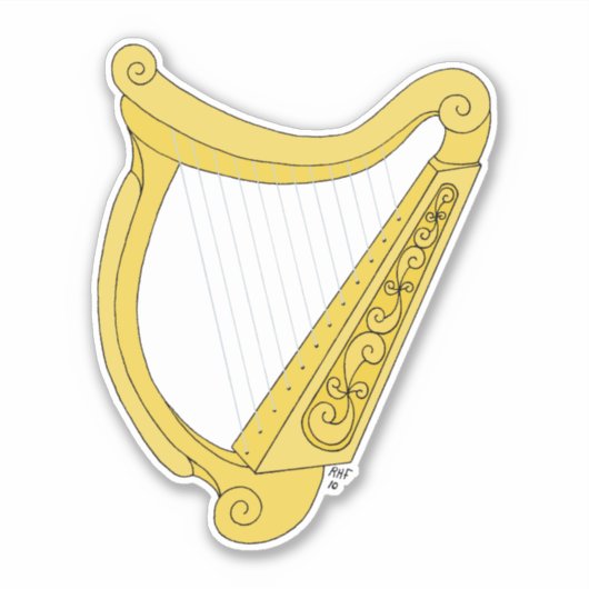 Irish Harp Sticker (Voorkant)