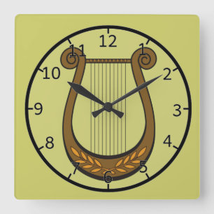 Irish Harp Vierkante Klok