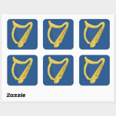 Irish Harp Vierkante Sticker (Vel)