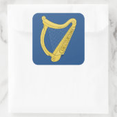 Irish Harp Vierkante Sticker (Tas)