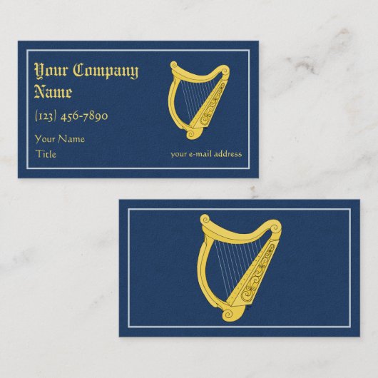 Irish Harp Visitekaartje (Voorkant / Achterkant)