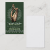 Irish Harp Visitekaartjes, Style 2, verticaal Visitekaartje (Voorkant / Achterkant)