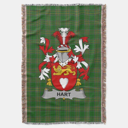 Irish Hart of O_Hart Wapen van de familie Crest Ir Deken (Voorkant Verticaal)