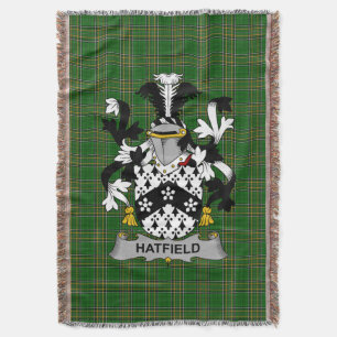 Irish Hatfield wapenschild Family Crest Ireland Deken