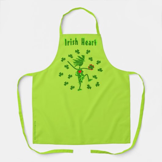Irish Heart Apron Schort (Voorkant)