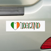 Irish Heart Flag & Word Ierland Bumpersticker (Op auto)