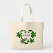 Irish Heart in White Bag - Grote Tote Bag (Voorkant)