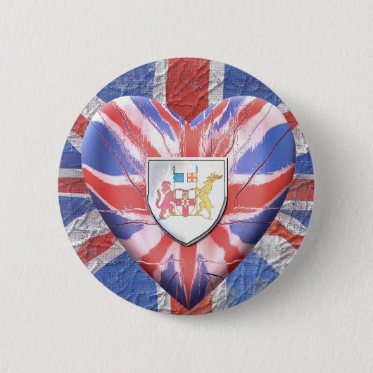 Irish Heart Ronde Button 5,7 Cm (Voorkant)