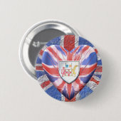 Irish Heart Ronde Button 5,7 Cm (Voorkant /achterkant)