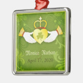 Irish Heart Wedding Keepslag voor Passen getrouwd Metalen Ornament (Links)