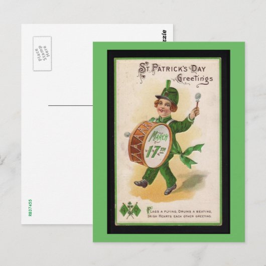 Irish Hearts Greeting, St. Patrick's Day  Briefkaart (Voorkant / Achterkant)