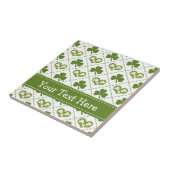 Irish Hearts Shamrock Ceramic Tile Trivet Tegeltje (Zijkant)