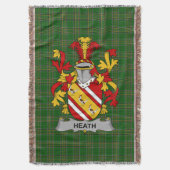 Irish Heath Coat of Arms Family Crest Ireland Deken (Voorkant Verticaal)