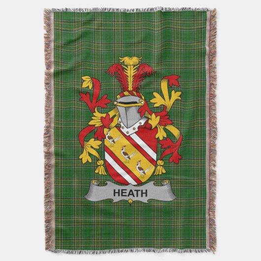 Irish Heath Coat of Arms Family Crest Ireland Deken (Voorkant Verticaal)