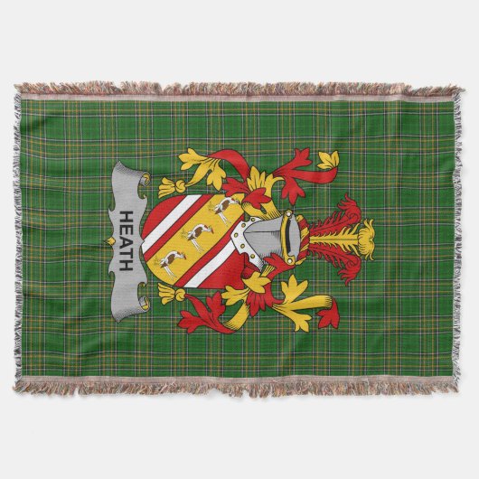 Irish Heath Coat of Arms Family Crest Ireland Deken (Voorkant)