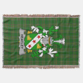 Irish Heatley Coat of Arms Family Crest Ireland Deken (Voorkant)