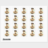 Irish Hero afbeelding voor Square-Stickers-Glossy Vierkante Sticker (Vel)