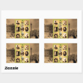 Irish Heroes afbeelding voor Rectangle-Stickers-Gl Rechthoekige Sticker (Vel)