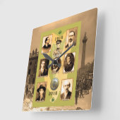 Irish Heroes image for Square-Wall-Clock Vierkante Klok (Hoek)