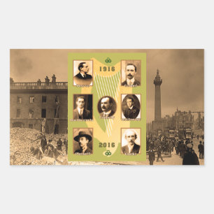 Irish Heroes voor Rectangle-Stickers-Glossy Rechthoekige Sticker
