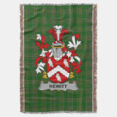 Irish Hewitt Coat of Arms Family Crest Ireland Deken (Voorkant Verticaal)