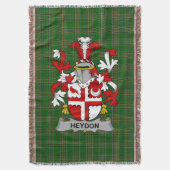 Irish Heydon Coat of Arms Family Crest Ireland Deken (Voorkant Verticaal)