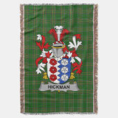 Irish Hickman Coat of Arms Family Crest Ireland Deken (Voorkant Verticaal)