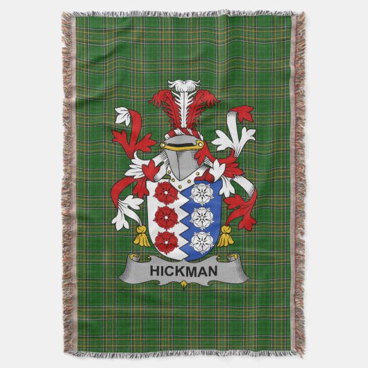 Irish Hickman Coat of Arms Family Crest Ireland Deken (Voorkant Verticaal)