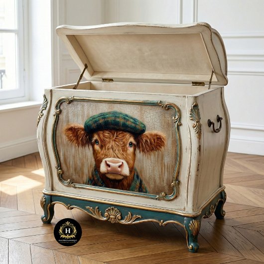 Irish Highland Koe Rustieke Boho Boerderij Decoupa Tissuepapier