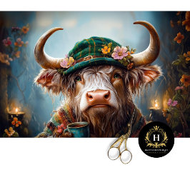 Irish Highland Koe Rustieke Boho Boerderij Decoupa Tissuepapier