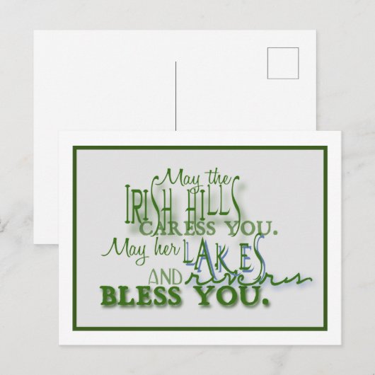 Irish Hills Blessing Briefkaart (Voorkant / Achterkant)