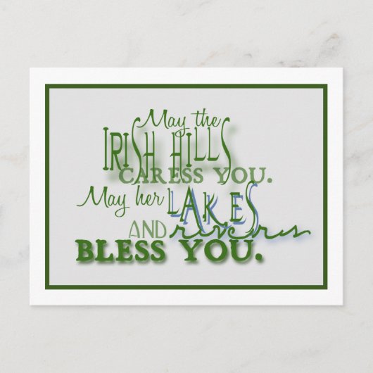Irish Hills Blessing Briefkaart (Voorkant)