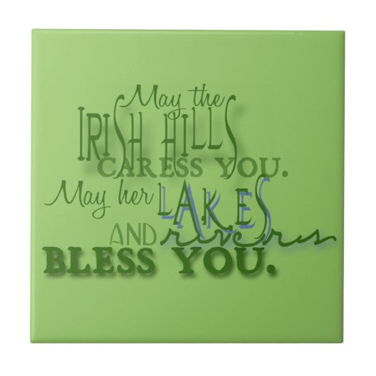 Irish Hills Blessing Tegeltje (Voorkant)